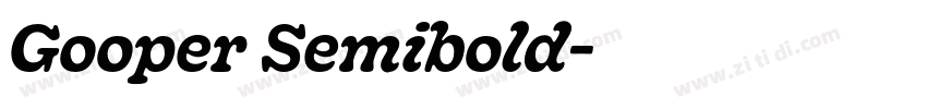 Gooper Semibold字体转换 Gooper Semibold字体转换